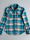 Superdry Plaid Flannel Heavy Shirt – Teal/White (S)