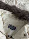 Polo Jeans Co. Ralph Lauren Cream Puffer Jacket with Faux Fur Hood Women’s (S)