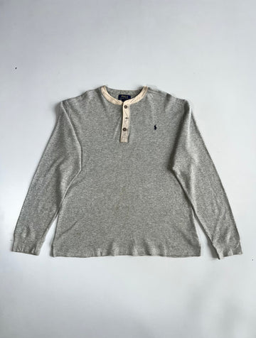 Polo Ralph Lauren | Grey Waffle Knit Thermal Henley (XL)