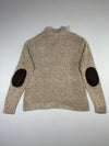 Chaps Beige 1/4 Button Mockneck Sweater (XL)