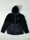 Vintage Nike Black Sherpa Quilted Hooded Jacket (L)