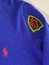 Polo Ralph Lauren | Royal Blue V-Neck Varsity Patch Sweater | (M)