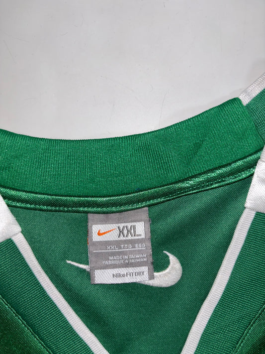 Nike Green & White Sleeveless Basketball Jersey #18 (XL)
