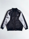 Big Train Osaka Black & Silver Satin Embroidered Bomber Jacket  L)