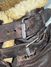 Ralph Lauren Made in Italy Shearling Collar Leather Flight Jacket (M)