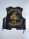 ZRare Vintage German MC Leather Vest | Heavy Biker Cut (ULTRA RARE) (M)