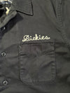 Dickies Black Chain-Stitch Script Logo Work Shirt Tropical Print Lining (S/M)