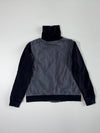 Jizo-Bosatsu Japanese Embroidered Sherpa-Lined Zip Jacket "Grace & Fury" – Charcoal/Black (M)
