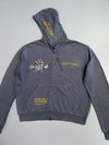 Ed Hardy 'Skull & Pistons' Rhinestone Zip-Up Jacket - Slate Grey (U.RARE) (M/L)