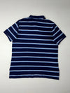 Polo Ralph Lauren | Navy & Sky Blue Striped Custom Fit Polo | (2XL)