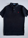 Polo Ralph Lauren Classic Pique Polo Shirt Black with Red Pony (L)