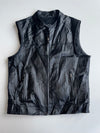 Harley Angel Black Perforated Leather Sleeveless Vest (M)