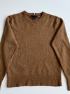 Tommy Hilfiger Camel Extra Fine Wool Crewneck Sweater (M)