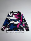 Puma Abstract Paint-Splash Crewneck Sweatshirt Black/Multi  brushstroke print (L)