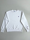 Champion White Embroidered Logo Crewneck Sweatshirt – (XL)