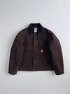 Vintage Carhartt J22 Sandstone Duck Arctic Quilted Work Jacket (L/XL)