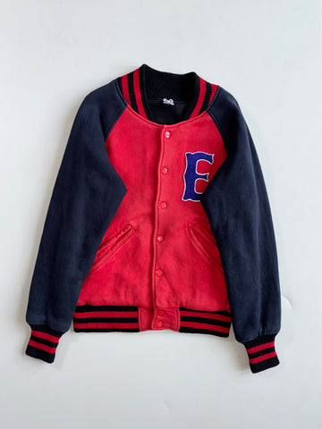 ENOB 20XX Red & Navy Varsity Jacket with Chenille ‘E’ Patch(Xs/S)