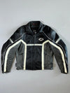 Black/Grey Racing Jacket with  (Padded) Reflective Piping (M)