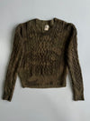Vintage Polo Ralph Lauren Olive Cable Knit Sweater (S/M)