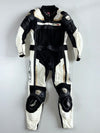 Vintage MGP x Berik Two-Piece Leather Racing Suit – White/Black/Gold  Padd with slider Jacket - (S)  (W:32 | L:38)