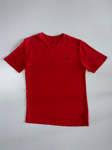 Polo Ralph Lauren Red Crewneck Tee – Navy Pony (S)