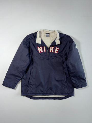 Vintage Y2K Nike Spellout Fleece-Lined Half Zip Jacket – (M)
