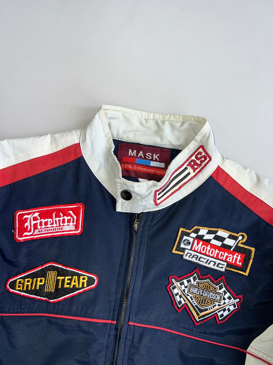 Vintage Motorsport Racing Jacket Patchwork Jacket (M)