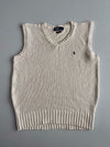 Polo Ralph Lauren Cotton Knit Sweater Vest in Cream (M)