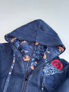 Onirrai Navy Japanese Embroidered Zip Hoodie (L)