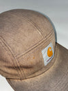 Vintage Carhartt WIP Backley Camp Cap – Washed Brown Canvas 5-Panel (Adjustable)