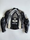 AXO Racing Ducati Corse Leather Moto Jacket Multi-Patch with CE Protection (S)