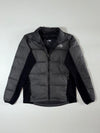 The North Face 550 Hybrid Puffer Jacket quilted panels + fleece sides, (M)