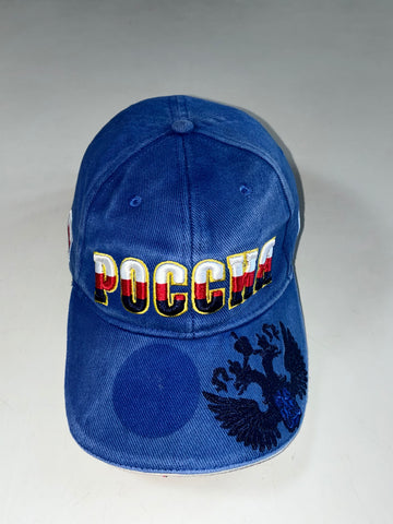 Russia “Россия” Double-Headed Eagle Embroidered Souvenir Cap (Adjustable)