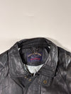 Paul & Shark Yachting | Black Leather Bomber Jacket – Embossed Shark Made in Italy | (M)