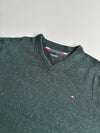 Tommy Hilfiger Lambswool V-Neck Sweater – Forest Green (XL)
