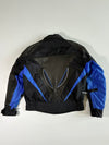 Dynamic Blue Panel Leather & Mesh Moto Jacket Padded (L)
