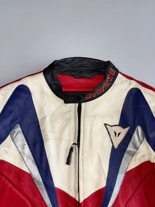 Vintage Dainese Pure Italian Leather Racing Jacket (Paded)(L)