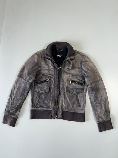 ZDolce&Gabbana Men's Vintage Y2K Leather Jacket (M/L)