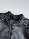 Furygan “Back Security” Black Perforated Leather Moto Jacket Panther Back Graphic & Armor Pockets (Paded)(XL)