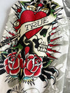 Vintage Y2K Ed Hardy by Christian Audigier Full Rhinestone Tattoo Graphic Zip Hoodie (L)
