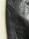 Vintage Black Leather Zip-Up Trucker Jacket(2XL)