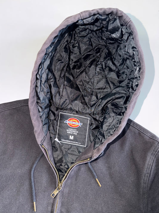 Vintage Dickies Hard Duck Canvas Jacket  Faded Charcoal Black  Quilted Lined Workwear Since 1922 (M)