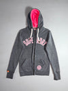 Superdry Grey & Neon Pink Applique Zip-Up Hoodie Women’s (S)