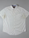 Tommy Hilfiger White Short Sleeve Shirt (XL)
