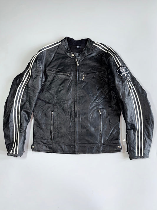 Super Premium Original Genuine Leather Racing Jacket with Back Protection (L)