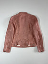 Gipsy Genuine Leather Moto Jacket – Dusty Rose Pink (S)