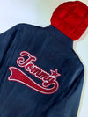 Tommy Hilfiger Hooded Bomber Jacket Navy Red (L)