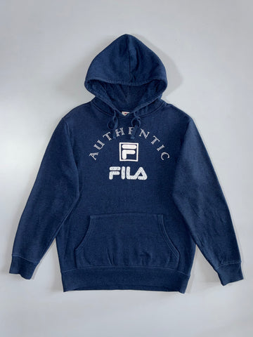 Fila Authentic Logo Hoodie Navy Blue (M)