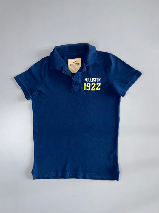 Hollister California “1922” Embroidered Polo Shirt Navy (S)