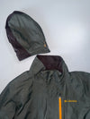 Columbia Sportswear Olive Green Hooded Waterproof Jacket with Black Panels (L)